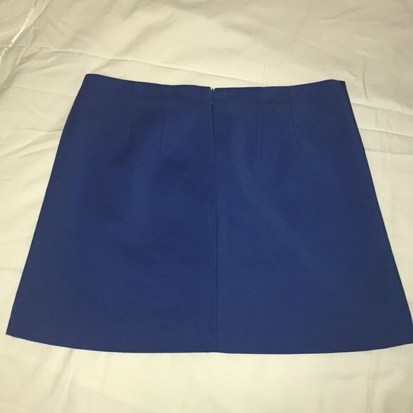 Zara basics vibrant solid blue mini skirt party vacation outfit with pockets - Picture 6 of 9